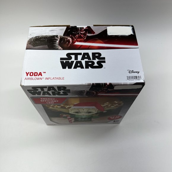 Gemmy Airblown Inflatable Star Wars Yoda Candy Cane LED Light Up 3.2 Feet Tall - Picture 5 of 7